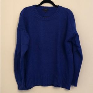 J. Crew oversized cobalt blue knit sweater